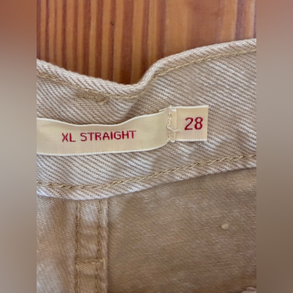 Levi’s Wide Leg Tan Jeans High Rise Vintage-Inspired 5-Pocket new the condition - Picture 4 of 8